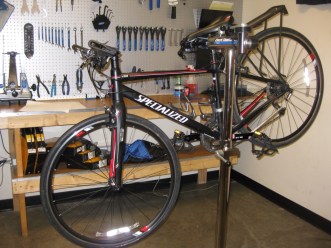 My bike ready for maintenance 