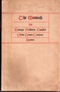 Mabel's score for The Messiah