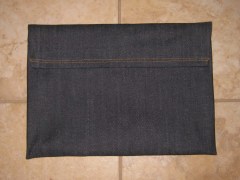 iPad Laptop case in Denim - closed trimmed