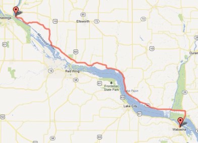 Day 1 - Prescott to Wabasha 56 miles