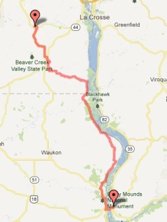 Day 4 - Prairie du Chien to Caledonia 62 miles