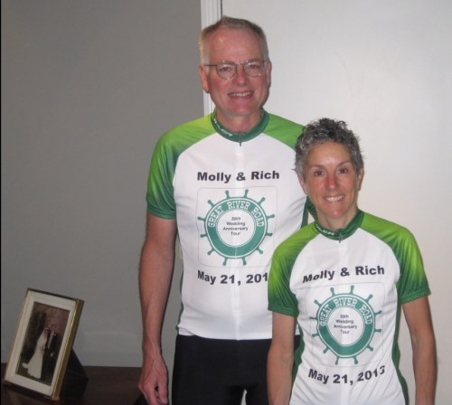 Rich and Molly (Note the wedding picture in the corner!)