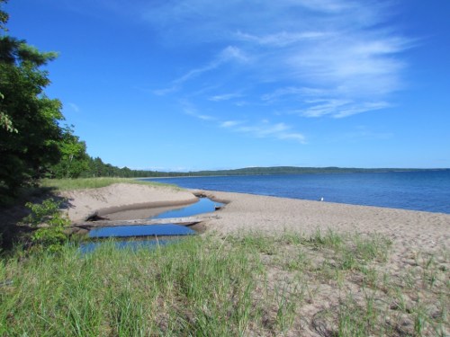 The beach at Pancake Bay