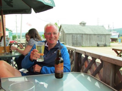 Rich enjoying a cold cider