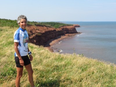 Molly and cliffs in the National Park