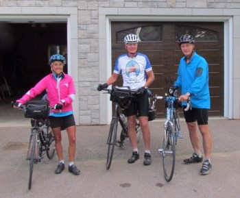 Charles accompanying us at the start of our ride in the morning