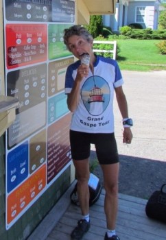 Molly found a new ice cream treat - soft serve with Oreo!