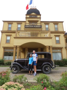 In front of the Hotel Chateau Alfred