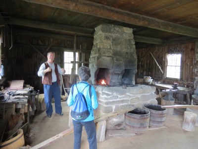 The blacksmith explains his work