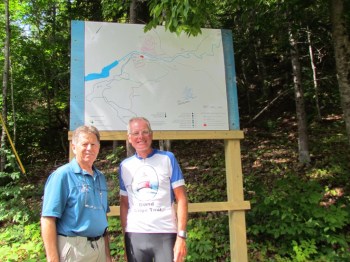Guy and Rich at the Charlo XC trail map