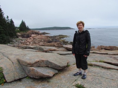 Myra on horizontal rocks