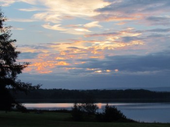 Sunrise over Chandler Bay at our host home