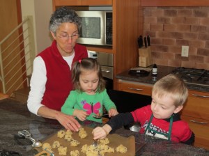 Making our favorite chocolate chip cookies
