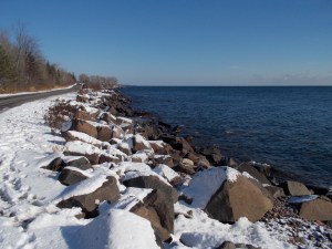 Brighton Beach with snow