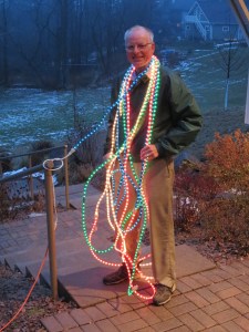 Rich with Christmas lights