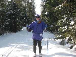 Susan on the Bearskin trails