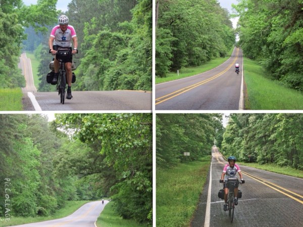 Cycling through Davy Crockett National Forest