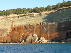 Pictured Rocks vertical stripes