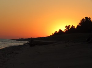 Crisp Point sunrise over the beach