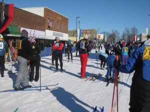 The start of the Mora Vasaloppet