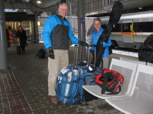 Molly and Rich in Bergen train station