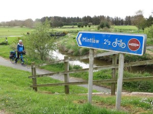 Rich on a cycle path