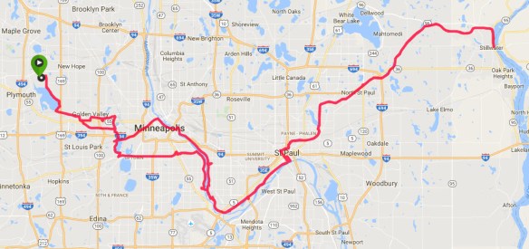 Century Ride across the Twin Cities and back