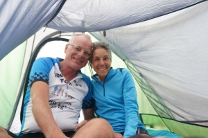 Ha if out in the tent