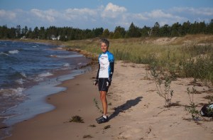 Molly on Lake Huron shore