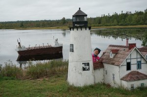 A model of Point Iroquois Lighthouse