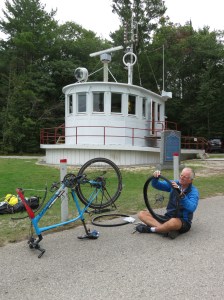 Rich changing a tire