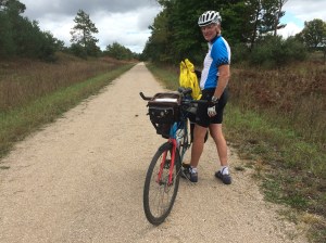 Rich on the unpaved trail