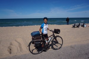 Molly on Lake Michigan beach