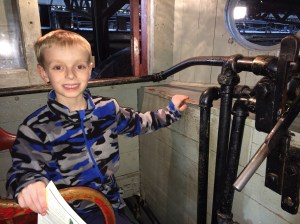 Ben in the train engine