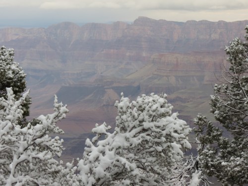 Grand Canyon with snow 2
