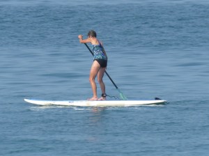 Molly on SUP