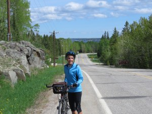 Molly overlooking Lake Kabetogama