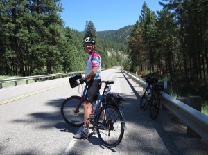 Rich cycling Clark Fork River