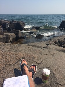 Writing at Bright Beach