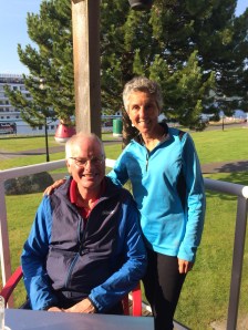 Molly and Rich at dinner