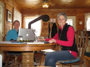 Molly and Kristina on writing retreat