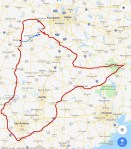 Map of revised TX tour start