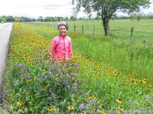 Molly in the wildflowers
