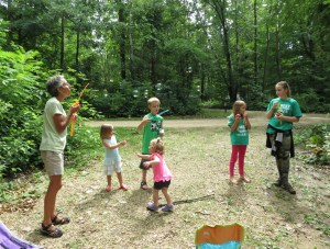 Family camping bubbles