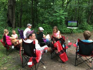 Family camping World Cup game