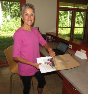 Molly ready to mail manuscipt