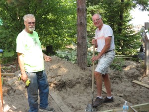 Rick and Rich building boardwalk