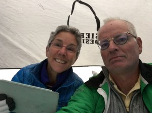 Yellowstone reading in tent