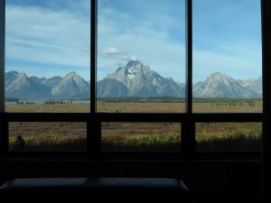 Tetons from Lobby window