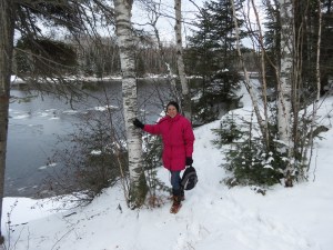 Molly hiking at Dog Lake